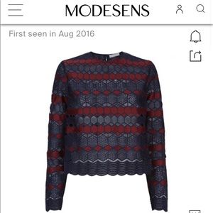 SANDRO UNION GEOMETRIC CROCHET TOP